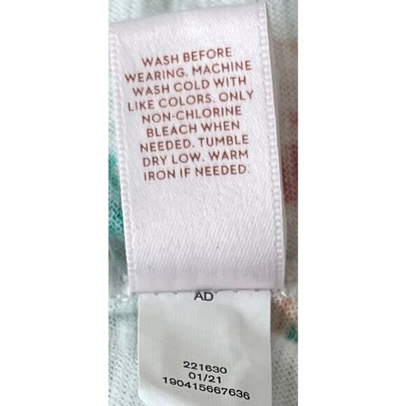 LAUREN CONRAD SHORT SLEEVE PULL-OVER TOP, WOMENS, XL, MULTICOLOR FLORAL PATTERN - Picture 6 of 9